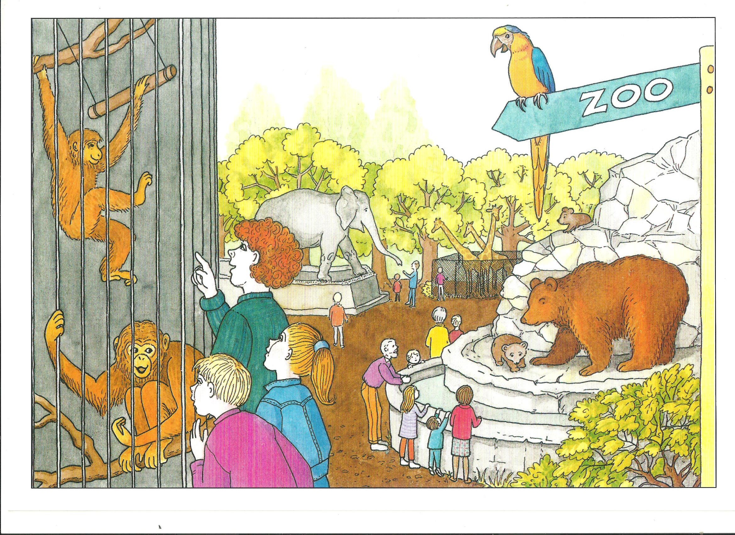 ilustracja "W zoo"